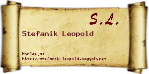 Stefanik Leopold névjegykártya